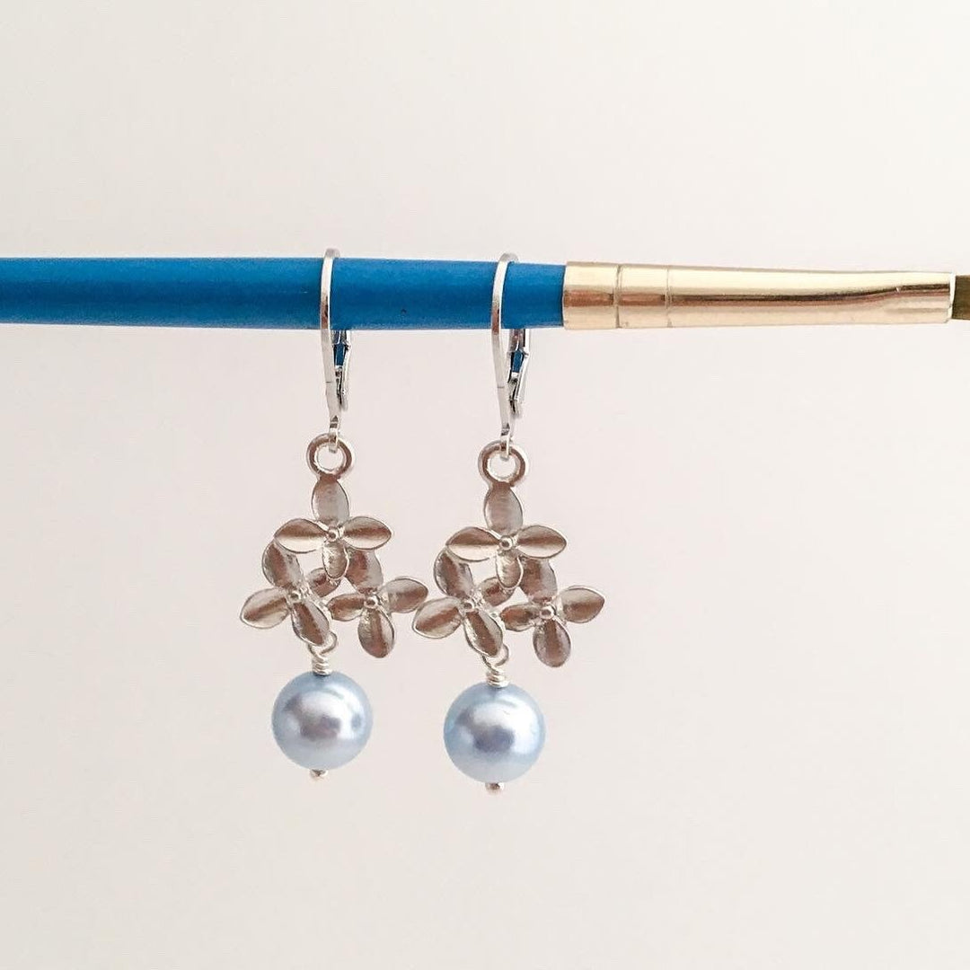 Flower & Pearl earrings