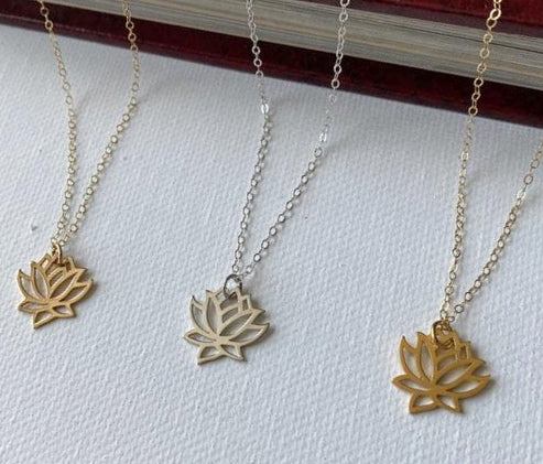 Lotus flower necklace
