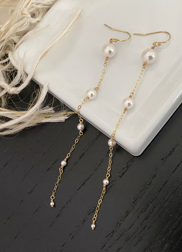 Cascading Pearl Earrings