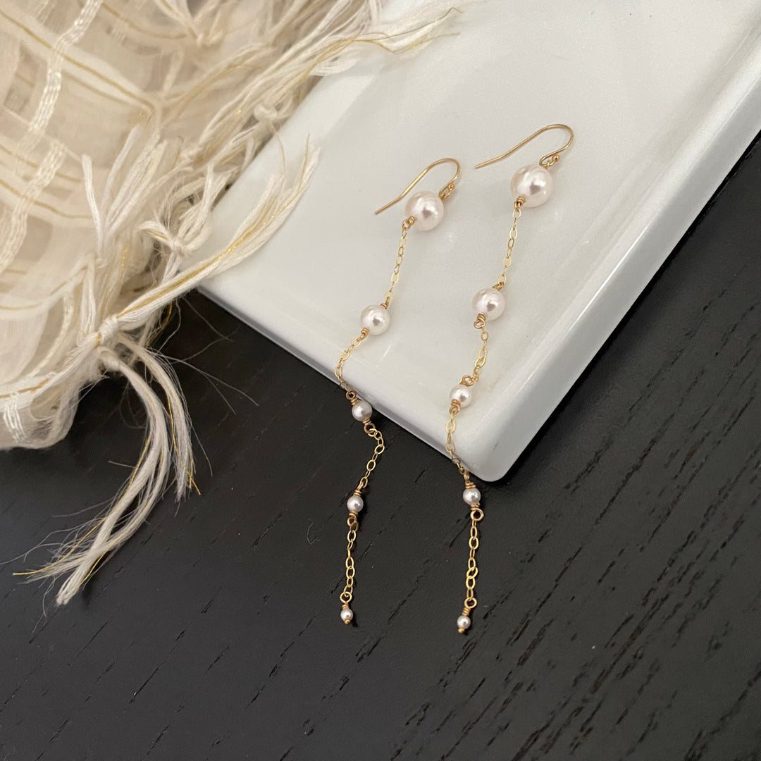 Cascading Pearl Earrings