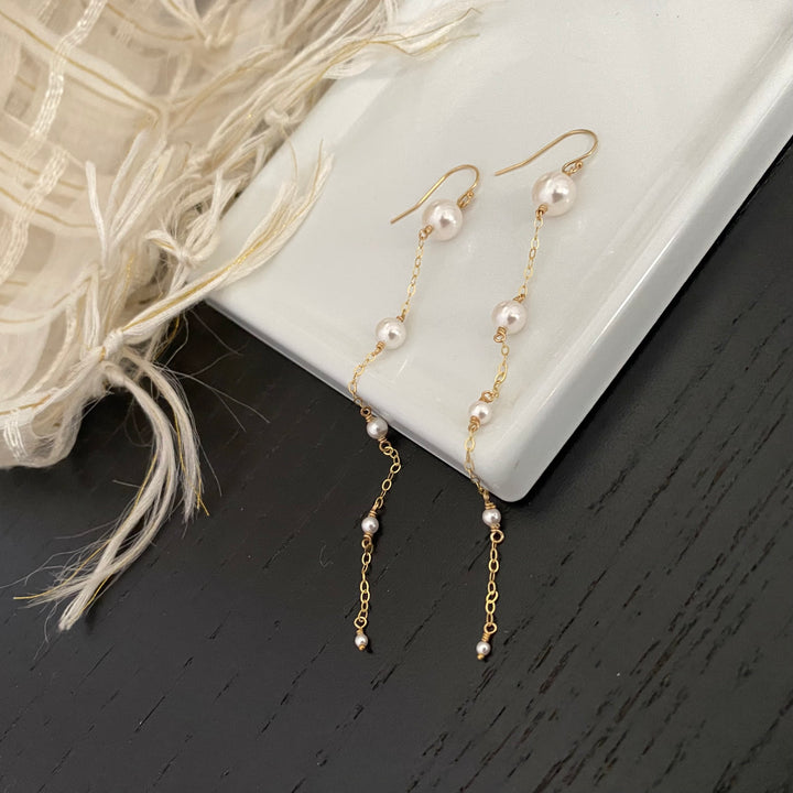 Cascading Pearl Earrings