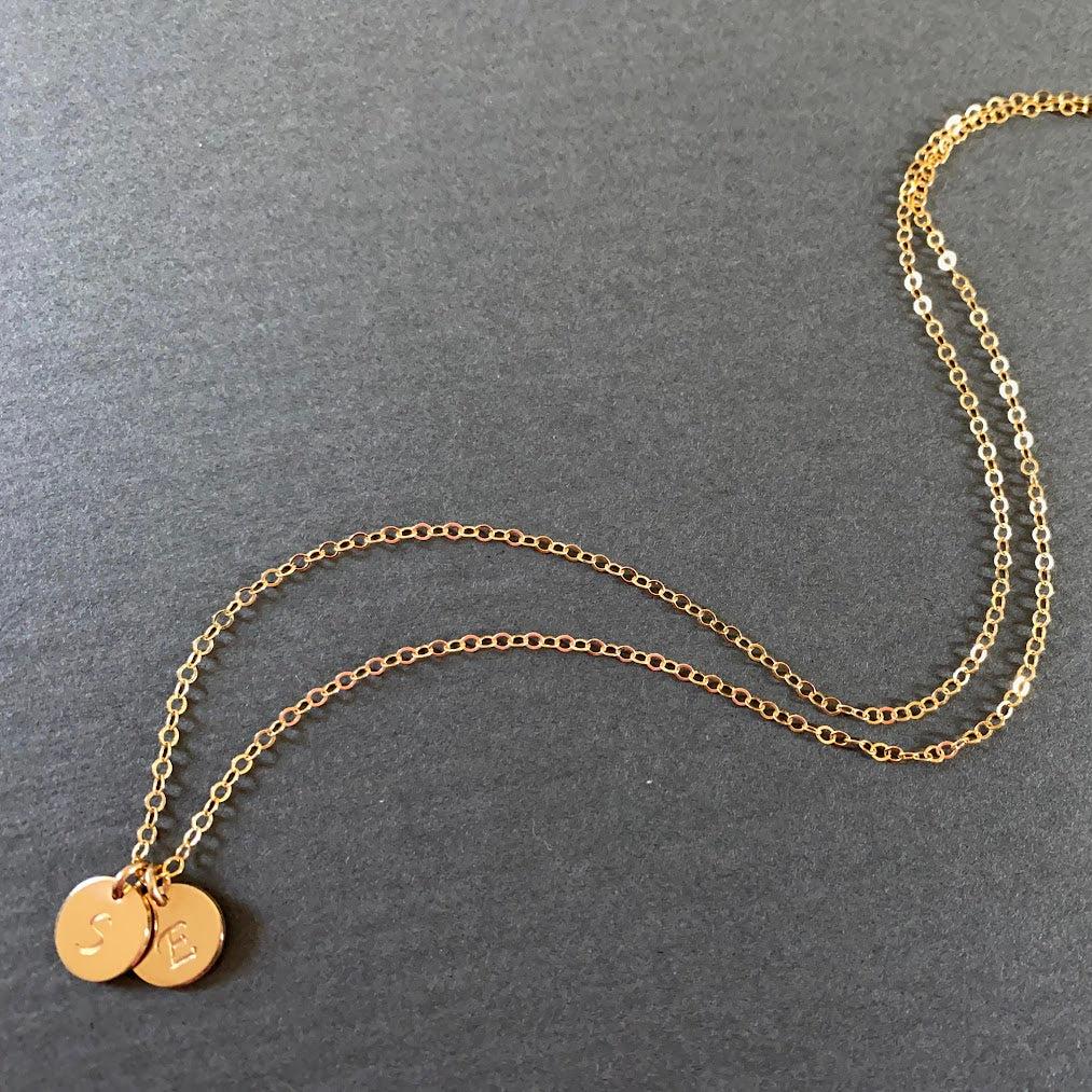 Initialed Disc Necklace