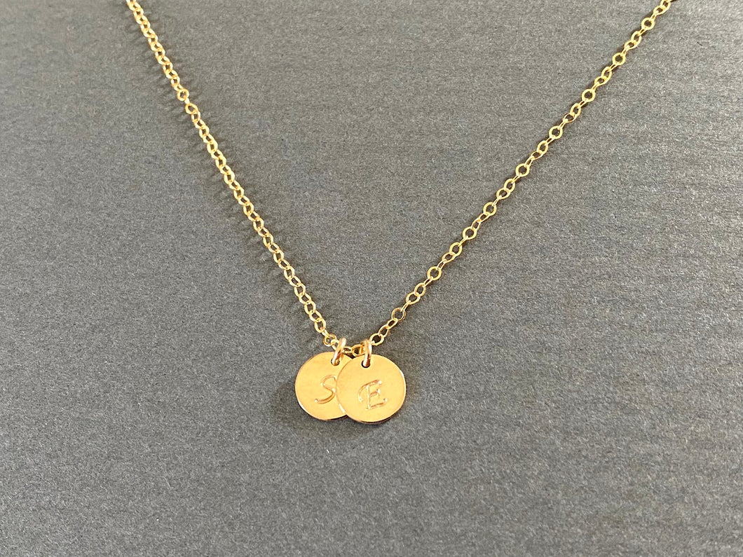 Initialed Disc Necklace