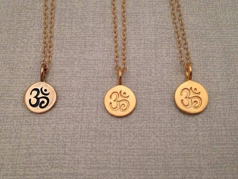 Om necklace in gold