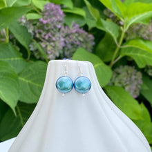 Load image into Gallery viewer, Coin Pearl Earrings in Silver
