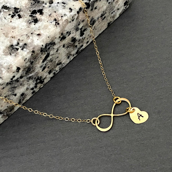 Infinity Heart charm necklace