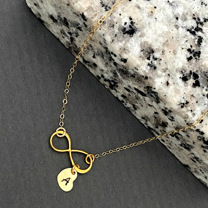 Infinity Heart charm necklace