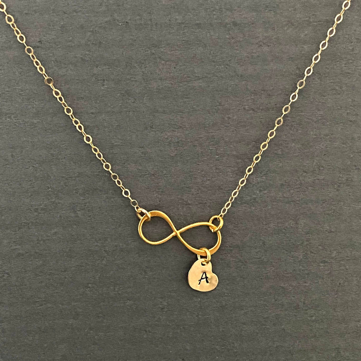 Infinity Heart charm necklace