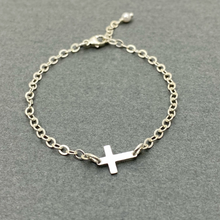 Load image into Gallery viewer, Tiny Cross Bracelet
