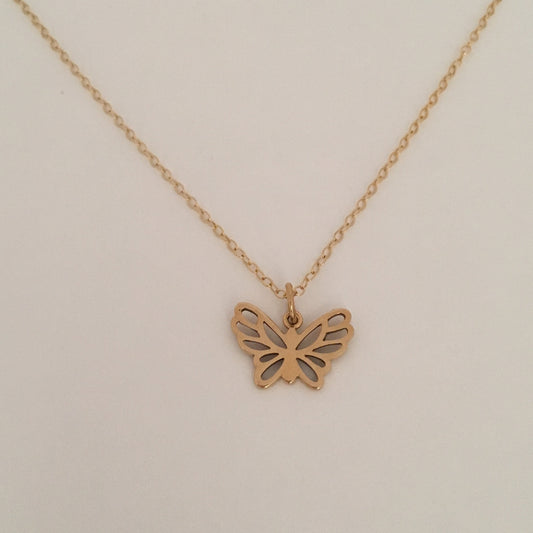 Gold-filled Butterfly Necklace