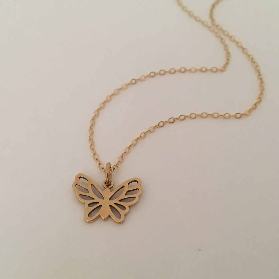 Gold-filled Butterfly Necklace