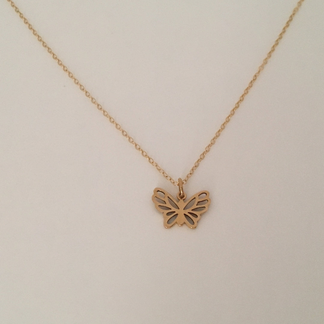 Gold-filled Butterfly Necklace