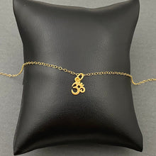 Load image into Gallery viewer, Om and Lotus flower layering necklaces, Yoga Jewelry, Spiritual Jewelry, layered necklace, om necklace

