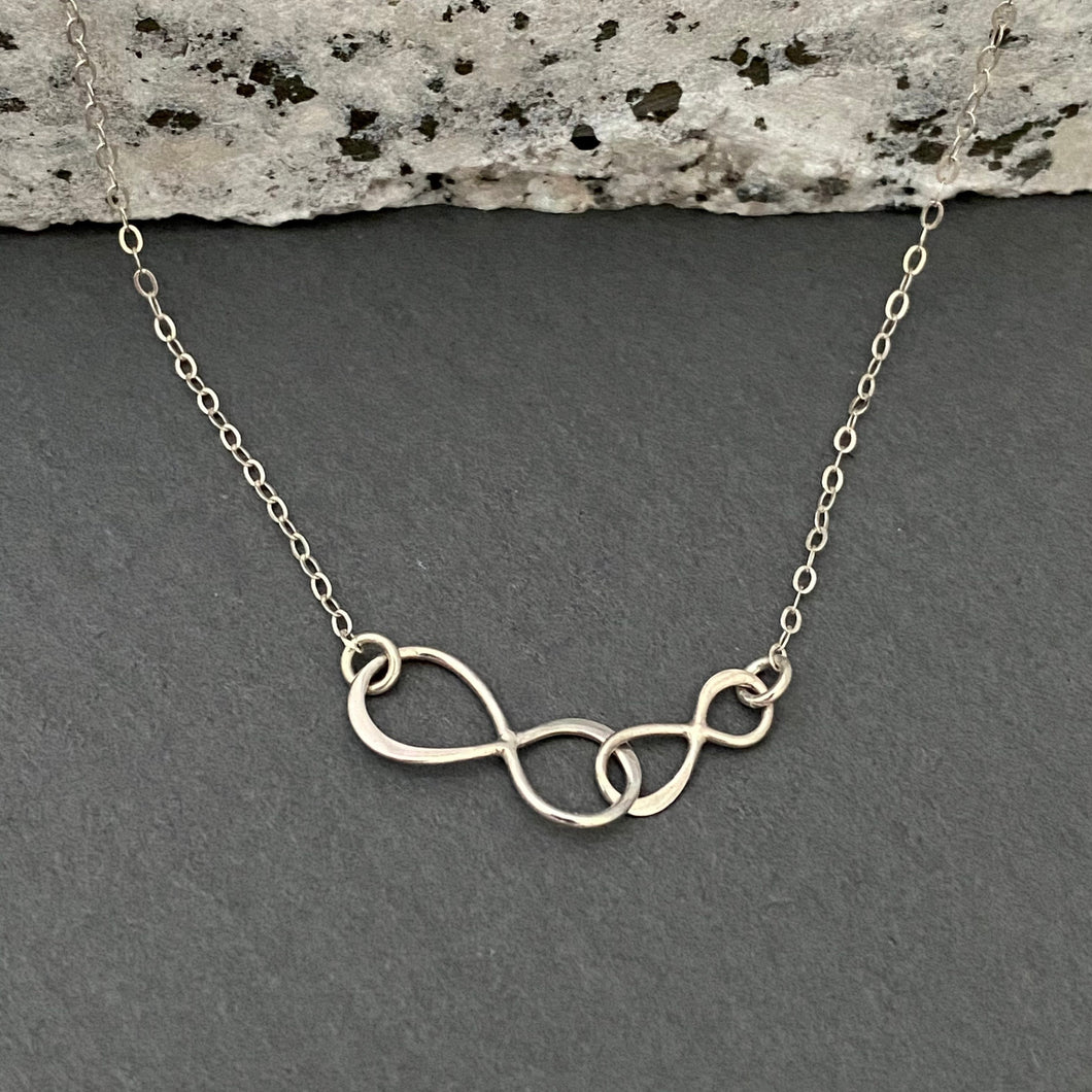 Two connected infinity necklace
