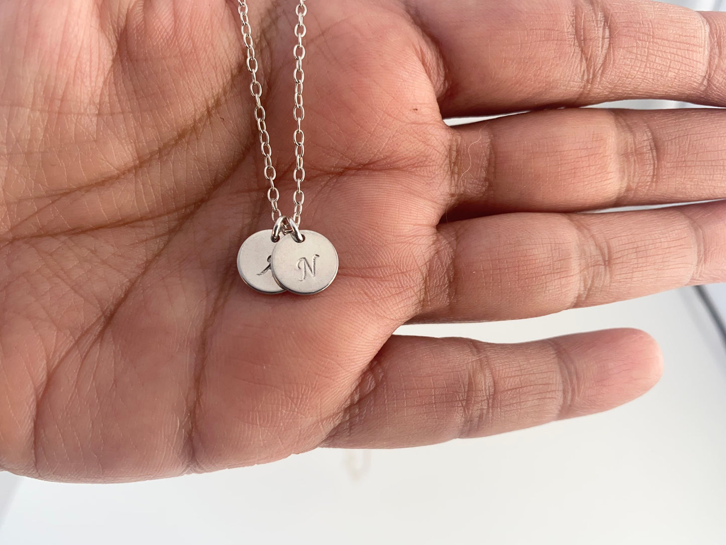 Sterling silver Disc necklace