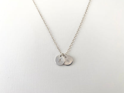 Sterling silver Disc necklace