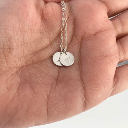 Sterling silver Disc necklace