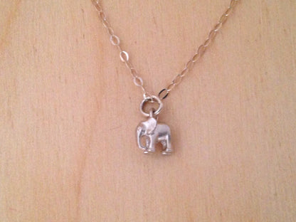 Silver Mini Elephant Necklace