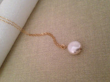 Load image into Gallery viewer, Gold-filled Coin Pearl Necklace
