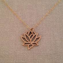 Load image into Gallery viewer, Ohm and lotus Layering Necklaces,Om Lotus layered Necklace, Yoga Jewelry, Spiritual Jewelry, layered necklace,ohm necklace,om necklace,lotus
