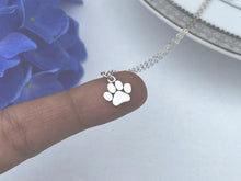 Load image into Gallery viewer, Paw print charm necklace
